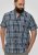 D555 Walsall Button Down Collar Short Sleeve Shirt Navy Shirt - Camisas - Camisas 2XL-10XL