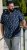 D555 Farnborough Short Sleeve Guitar AOP Shirt With Hidden Button Down Black - Camisas - Camisas 2XL-10XL