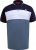 D555 Leeds Cut And Sew Polo With Jacquard Collar And Cuffs Navy - Polos - Polos 2XL-8XL