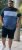 D555 Leeds Cut And Sew Polo With Jacquard Collar And Cuffs Navy - Polos - Polos 2XL-8XL