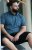 D555 Woolwich AOP Polo Shirt With Ribbed Collar Blue - Polos - Polos 2XL-8XL