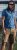 D555 Woolwich AOP Polo Shirt With Ribbed Collar Blue - Polos - Polos 2XL-8XL