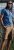 D555 Woolwich AOP Polo Shirt With Ribbed Collar Blue - Polos - Polos 2XL-8XL