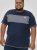 D555 Swansea Cut And Sew Crew Neck T-Shirt Navy - Camisetas - Camisetas - 2XL-14XL