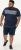 D555 Swansea Cut And Sew Crew Neck T-Shirt Navy - Camisetas - Camisetas - 2XL-14XL