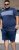 D555 Swansea Cut And Sew Crew Neck T-Shirt Navy - Camisetas - Camisetas - 2XL-14XL