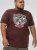 D555 Loughborough Official Gas Monkey Crew Neck T-Shirt Burgundy Black Twist - Camisetas - Camisetas - 2XL-14XL
