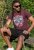 D555 Loughborough Official Gas Monkey Crew Neck T-Shirt Burgundy Black Twist - Camisetas - Camisetas - 2XL-14XL
