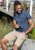 D555 Coventry AOP Polo Shirt Jacquard Collar & Ribbed Cuffs Navy - Polos - Polos 2XL-8XL