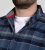 D555 Shrewsbury Long Sleeve with Chest Pocket Blue/Navy Check - Camisas - Camisas 2XL-10XL