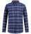 D555 Shrewsbury Long Sleeve with Chest Pocket Blue/Navy Check - Camisas - Camisas 2XL-10XL