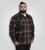 D555 Aldershot Long Sleeve Heavy Shacket Overshirt Tan/Navy Check - Camisas - Camisas 2XL-10XL
