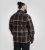D555 Aldershot Long Sleeve Heavy Shacket Overshirt Tan/Navy Check - Camisas - Camisas 2XL-10XL