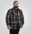 D555 Falkirk Long Sleeve Heavy Shacket Overshirt Black/Grey TALL SIZES - Camisas - Camisas 2XL-10XL