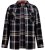 D555 Falkirk Long Sleeve Heavy Shacket Overshirt Black/Grey TALL SIZES - Camisas - Camisas 2XL-10XL