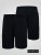 D555 Thomas Pantalones Cortos Stretch con Cintura Elástica Negros - Pantalones cortos - Pantalones cortos W40-W60