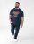 D555 Hockney Camiseta con Estampado de Motocicleta Azul Marino - Camisetas - Camisetas - 2XL-14XL