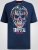 D555 Linton Camiseta con Estampado de Calavera Multicolor Azul Marino - Camisetas - Camisetas - 2XL-14XL