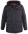 D555 Lonsdale Parka Style Jacket With Embroidery Patch On Sleeve Black - Chaquetas - Chaquetas Tallas Grandes 2XL-8XL