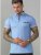 D555 Journey Fine Melange Polo Blue - Polos - Polos 2XL-8XL