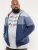 D555 Columbus Cut And Sew Panelled Zip Through Hoody Blue - Sudaderas - Sudaderas 2XL-12XL