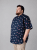 Kam Jeans 6068 Flamingo Short Sleeve Shirt Navy - Camisas - Camisas 2XL-10XL