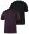 JP1880 702637 Camiseta de cuello redondo pack de 2 Morado oscuro/Negro - Camisetas - Camisetas - 2XL-14XL