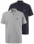 JP1880 704317 Polo pack de 2 Azul marino/Gris jaspeado - Polos - Polos 2XL-8XL
