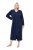 Ulla Popken 749967 Albornoz de rizo con cremallera Azul marino - Batas & albornoces - 