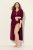 Ulla Popken 749967 Albornoz de rizo con cremallera Burdeos - Batas & albornoces - 