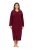 Ulla Popken 749967 Albornoz de rizo con cremallera Burdeos - Batas & albornoces - 