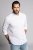 JP1880 790394 Camisa de lino mixto de manga larga con cuello mao Blanco TALL - TALL camisas - Camisas TALL para hombre alto