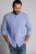 JP1880 790394 Camisa de lino mixto de manga larga con cuello mao Azul grisáceo TALL - TALL camisas - Camisas TALL para hombre alto
