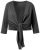 Ulla Popken 794514 Bolero de punto con lazada Antracita - Boleros - 