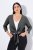 Ulla Popken 794514 Bolero de punto con lazada Antracita - Boleros - 