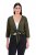 Ulla Popken 794514 Bolero de punto con lazada Verde oscuro - Boleros - 