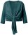 Ulla Popken 794514 Bolero de punto con lazada Petróleo - Boleros - 