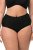 Ulla Popken 800279 Bragas de rayas pack de 2 Negro - Bragas - 