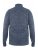 D555 Wilmington Zipper And Button Neck Sweater Blue - Sudaderas - Sudaderas 2XL-12XL