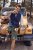 JP1880 Mottled Stretch Knit Stand-up Collar Vest Navy Blue - Chaquetas - Chaquetas Tallas Grandes 2XL-8XL
