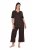 Ulla Popken 806944 Pijama de manga corta Marrón - Pijamas/ropa de estar en casa - 