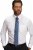 JP1880 809025 Corbata de seda a rayas extralarga Azul medio - Corbatas y pajaritas - 