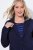 Ulla Popken 812754 Blazer de punto de Roma Azul marino - Blazers - Blazers en tallas grandes para mujer