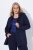 Ulla Popken 812754 Blazer de punto de Roma Azul marino - Blazers - Blazers en tallas grandes para mujer