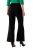 Ulla Popken 813306 Pantalón de traje ancho con cintura elástica Negro - Pantalones de tela - Pantalones anchos de tela para mujer