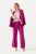 Ulla Popken 813306 Pantalón de traje ancho con cintura elástica Magenta - Pantalones de tela - Pantalones anchos de tela para mujer