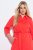 Ulla Popken 815217 Vestido camisero evasé con cinturón anudado Rosa - Vestidos midi - Vestidos midi de talla grande