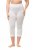 Ulla Popken 815580 Leggings de media 3/4 con protección de muslos 80 den Blanco - Medias & calcetines - 