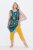 Ulla Popken 815580 Leggings de media 3/4 con protección de muslos 80 den Amarillo mostaza - Medias & calcetines - 