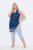 Ulla Popken 815580 Leggings de media 3/4 con protección de muslos 80 den Azul claro - Medias & calcetines - 